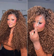 [Blend]Frodio Veralux™ Blend Human Hair 24” Golden Chestnut Curly 13X6 HD Lace Wig Glueless Wear Go Wig Tiktokshopblackfriday