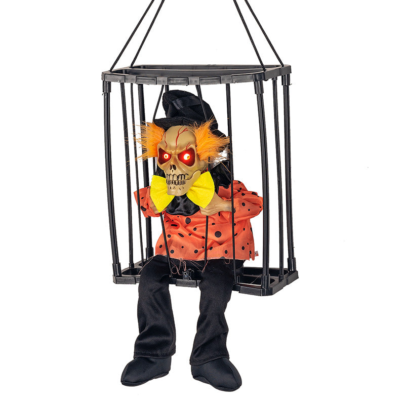 Induction Activated Voice Controlled Halloween Glow Cage Ghost