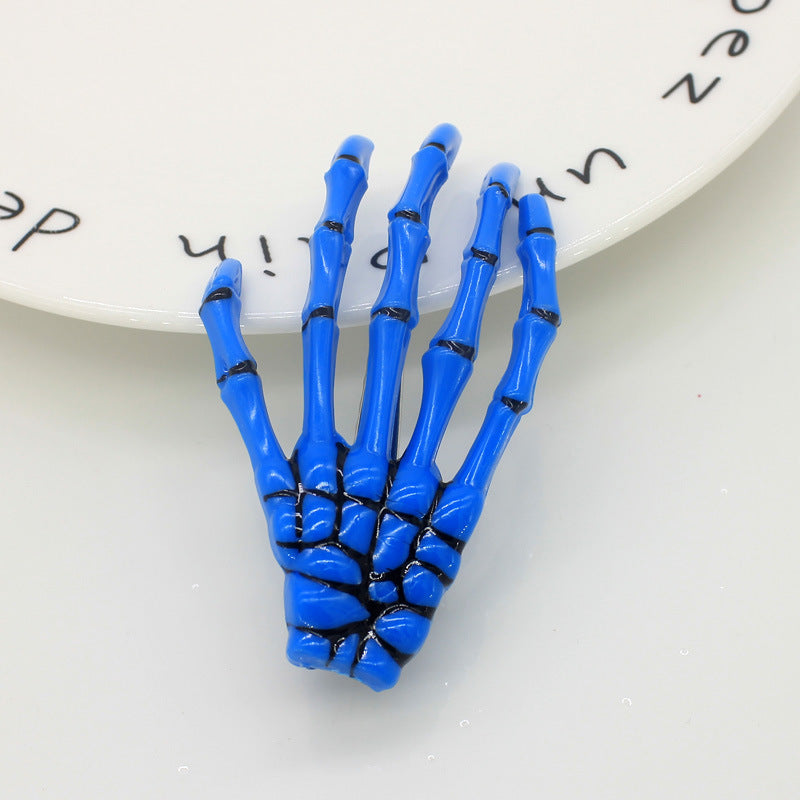 Halloween Skull Hand Claw Fluorescent Hairpin