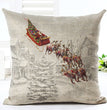 Christmas linen pillowcase