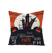 Home Halloween Pumpkin Linen Pillow Cover