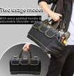 16 in Heavy Duty Tool Bag with 1 Mini Tool Box,Waterproof Tool Tote Bag with Adjustable Shoulder Strap,Large Capacity Tool Organizer Bag for Men,Carrier and Organizer,Blue
