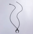 Punk Black Witch Horn Necklace Halloween Jewelry