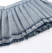 All-matching Casual High Waist Pleated Denim Skirt For Women