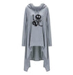 Long Sweatshirts Woman Irregular Letters Cloak Halloween