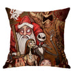 Linen Skull Halloween Pillow Cover