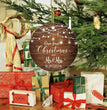 2023 Christmas Round Wooden Plaque Hanging Decoration Cross-border Christmas Hanging Decoration Souvenir