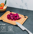Cutting Board for Kitchen Dishwasher Safe, , Wood, Fiber , Eco-Friendly, Non-Slip, Juice Grooves, Non-Porous, BPA Free, Small, Silicone, 11.5 X 9.25-Inch, Natural Slate