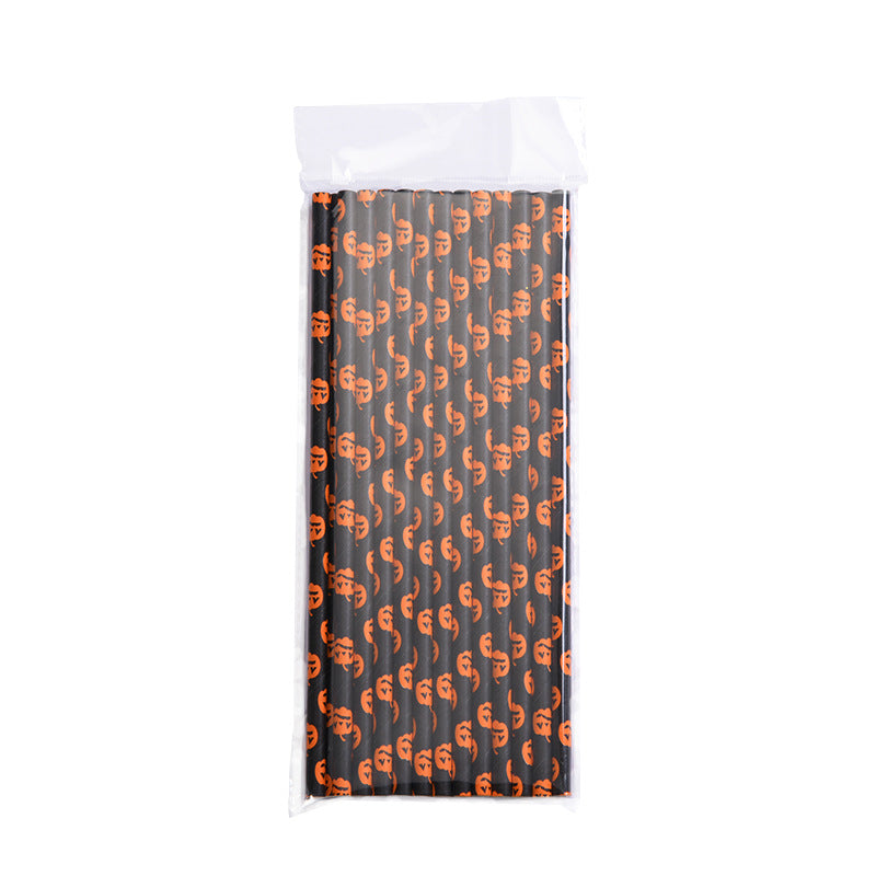Halloween Party Paper Disposable Straw