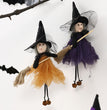 Halloween Decoration Broom Witch Doll Pendant