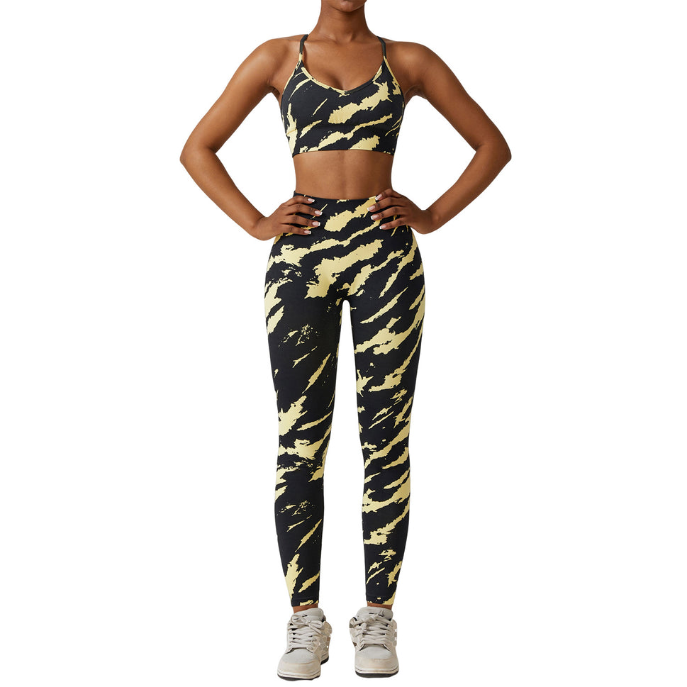 Camouflage Printing Seamless Yoga Suit