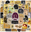 50 Vintage Halloween Bottles With Graffiti Stickers