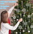 10pcs Christmas Tree Hanging Pendants Acrylic Ice Strip Snow Ceiling Xmas Ornaments New Year Christmas Decoration Home Decor