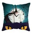Linen Skull Halloween Pillow Cover