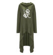 Long Sweatshirts Woman Irregular Letters Cloak Halloween