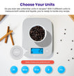 Food Kitchen Scale, Digital Weight Grams and Oz for Cooking, Baking, Meal Prep, and Diet, Medium, Gray