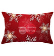 Christmas peach leather pillowcase