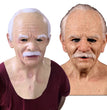Old man mask white hair white beard headgear halloween