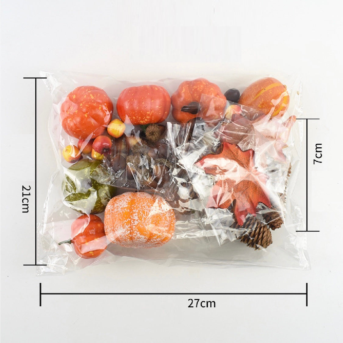 Autumn Pastoral Style Simulation Pumpkin Acorn Maple Leaf Pine Cone Halloween Diy Decoration Props