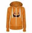 Halloween Men's And Women's Hooded Zipper Sweater Fashion Digital Printing Jacket