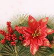 Christmas Wreath Clover Wreath Natural Pine Decorative Christmas Garland with Frost