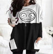 Halloween long-sleeved stitching top