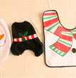 Merry Christmas Bathroom Curtain Santa Claus Toilet Seat Christmas Decorations
