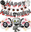 Skull pull flag spiral pendant Halloween balloon