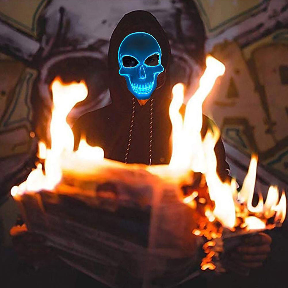 Halloween LED skull glowing mask