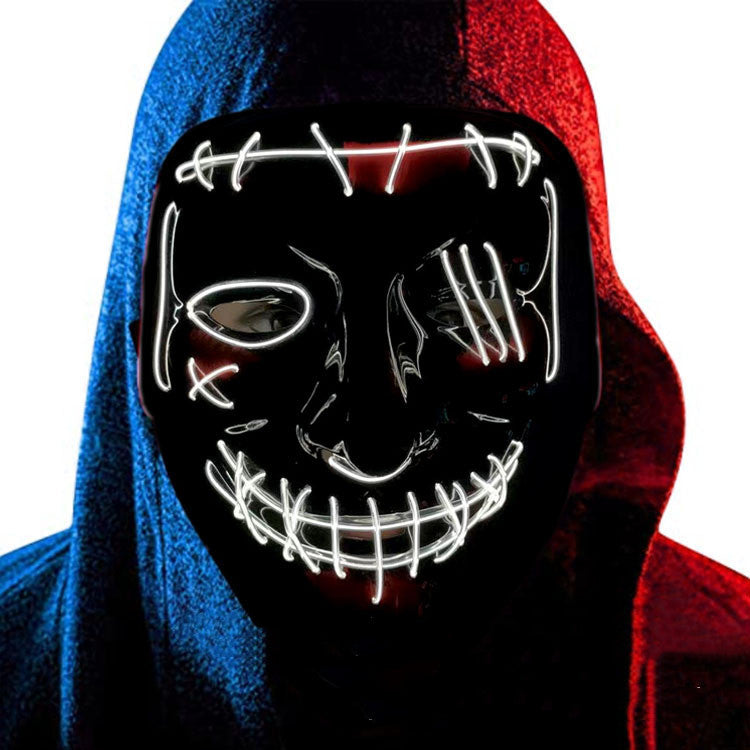 Compatible with Apple, Halloween Glowing Mask Black V Face Mask Grimace