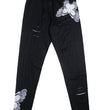 Women's Ripped Butterfly Print Imitation Denim Leggings