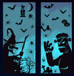 Halloween Horror Black Witch Death Static Window Stickers
