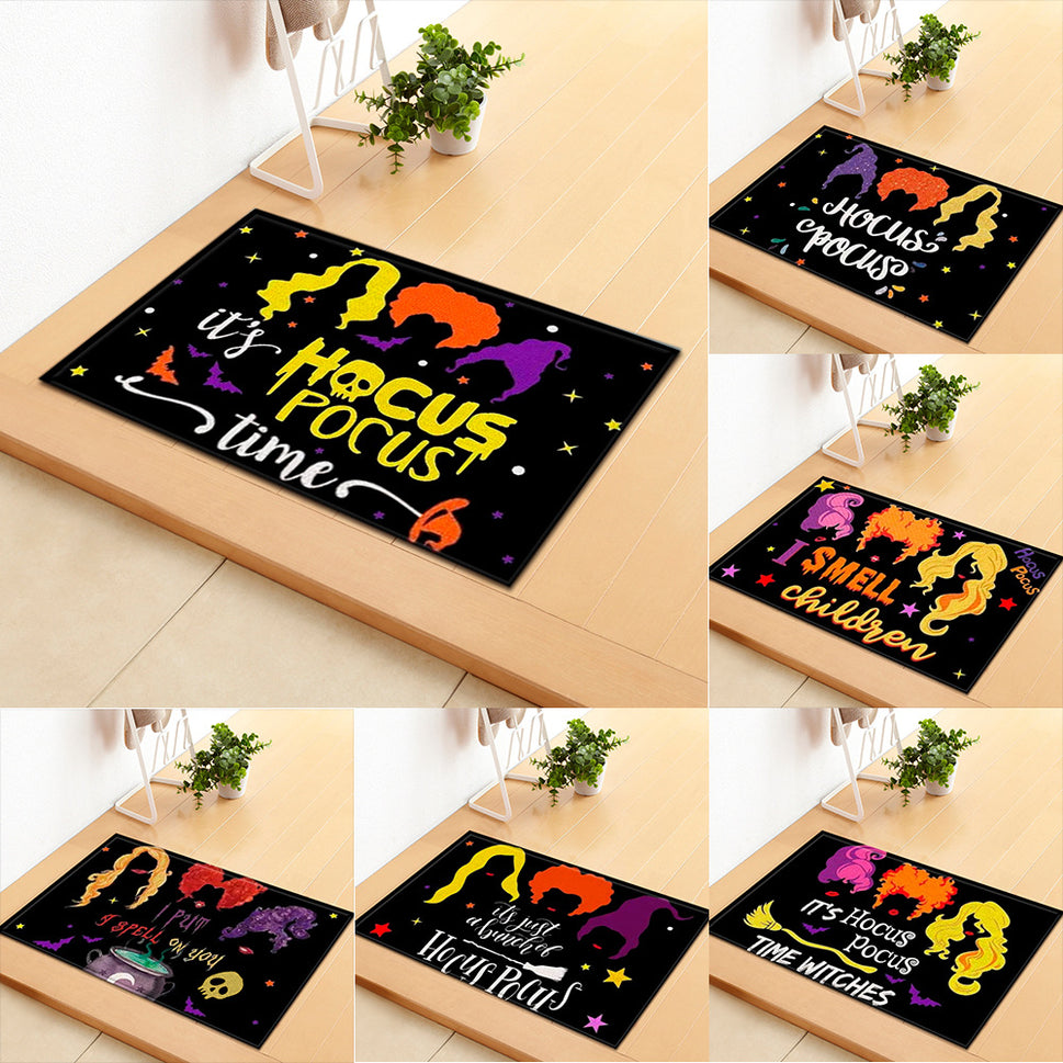 Halloween Alphabet Kitchen Bedroom Entry Mat