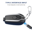 1500mAh Mini Power Emergency Pod Keychain Charger With Type-C Ultra-Compact Mini Battery Pack Fast Charging Backup Power Bank