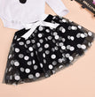 Halloween ghost black and white mesh skirt