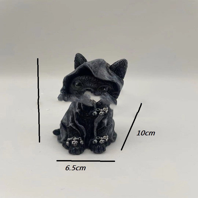 Halloween Magic Cat Resin Crafts Ornaments