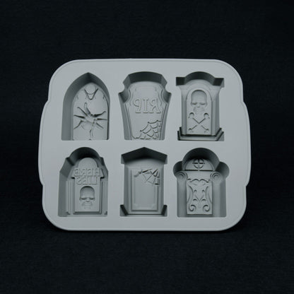Tombstone Silicone Ice Tray Halloween Cake Mold Horror Evil Tombstone