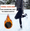 Winter Travel Exercise Fleece-lined Yoga Pants