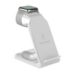 Vertical Three-in-one Wireless Charger 15W Fast Charge Dual-coil Desktop Stand Wireless Charger