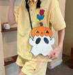 Halloween Shouder Bags Creative 3D Cartoon Pumpkin Ghost Design Cute Bags Women Cell Phone Purses Novelty Personalized Candy Crossbody Bags