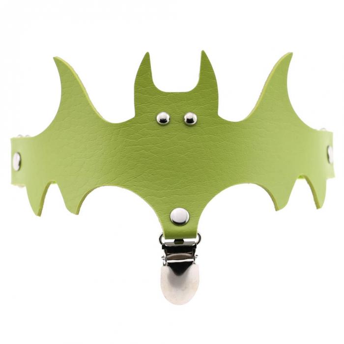 Personality exaggerated Halloween Christmas legs bat wings leather garter socks clip leg ring
