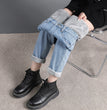 Women's Jeans Fleece-lined High Waist Spring And Autumn Clothing