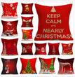 Christmas festive pattern car sofa pillow pillowcase
