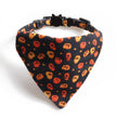 Halloween Pumpkin Cat Collar Two Piece Set Kitten Collar Saliva Bib