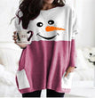 Halloween long-sleeved stitching top