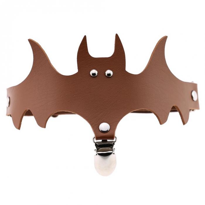 Personality exaggerated Halloween Christmas legs bat wings leather garter socks clip leg ring