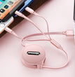 Telescopic three-in-one charging line mobile phone multi-function multi-head