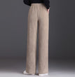 Winter Wide-leg Fleece Trousers For Women Warm Straight-leg Casual Lamb Cashmere Pants Loose Sports Sweatpants