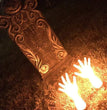 Horror Ghost Hand Ornament Glowing Hand Statue Creative Halloween Props For Home Garden Courtyard Decoration
