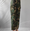 High Waisted Straight Tube Multicolor Camouflage Overalls